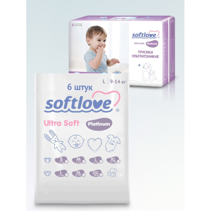 Подгузники-трусики Softlove Baby Pants Platinum