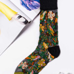 Носки женские длинные. Попугай. Сетка. Тип38. Микс.