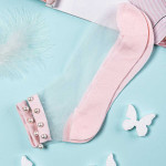 Носки женские короткие. Жемчуг. Сетка. Тип41. Розовый.