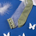 Носки женские короткие. Жемчуг. Сетка. Тип41. Зеленый.