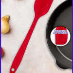 Лопатка силиконовая малая / красная