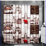 Штора для ванной. Cappuccino. С кольцами.