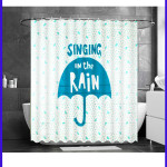 Штора для ванной. Singing in the rain (12 колец в комплекте).