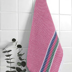 Полотенце кухонное с орнаментом. Красное.