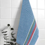 Полотенце кухонное с орнаментом. Синее.