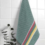 Полотенце кухонное с орнаментом. Зеленое.