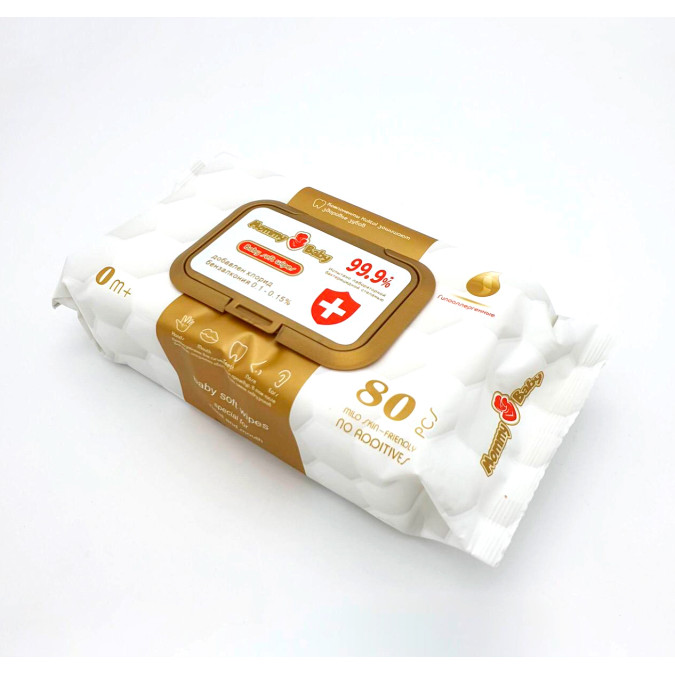 Влажные салфетки Mommy Baby 80 шт. (с клапаном)