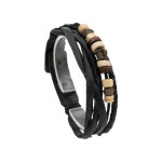 Браслет экокожа. Черный. . 6079